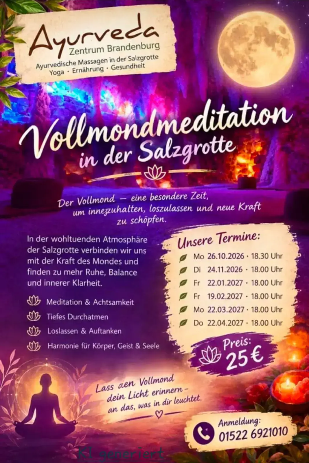 Vollmond-Meditation in der Salzgrotte